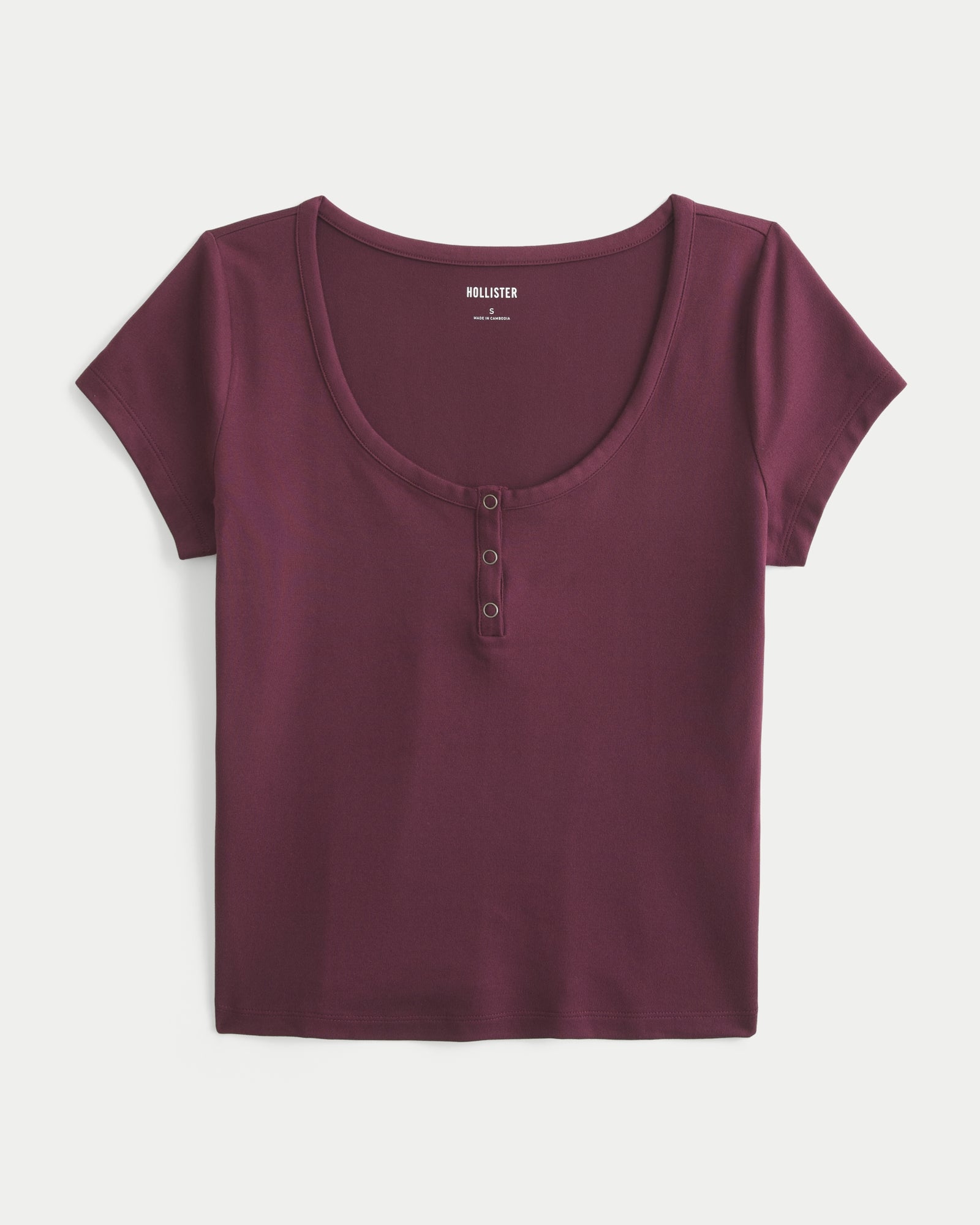 Hollister Smooth Seamless Fabric Snap Henley