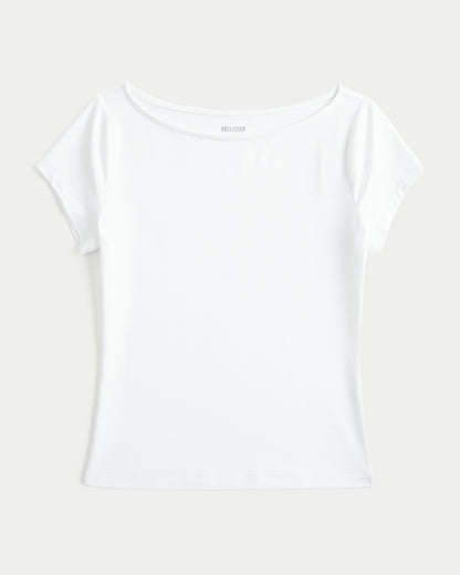 Hollister Soft Seamless Fabric Slash-Neck Top