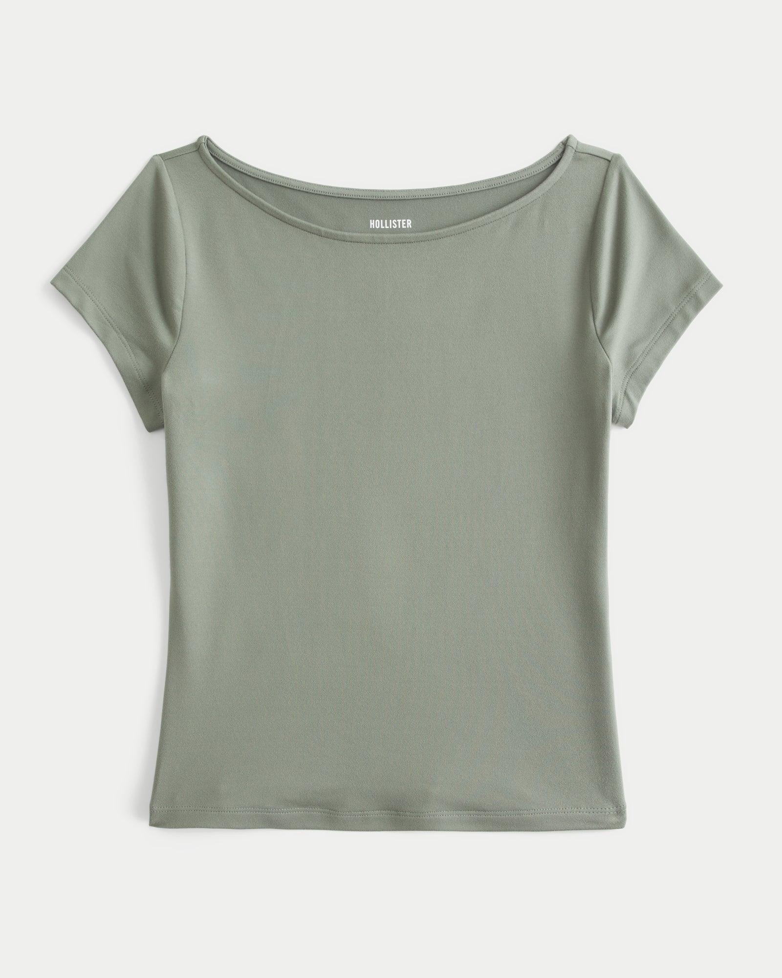 Hollister Soft Seamless Fabric Slash-Neck Top