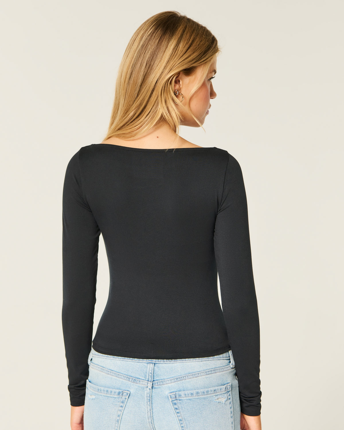 Hollister Soft Stretch Seamless Fabric Slash-Neck Top
