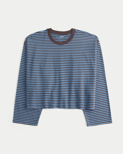 Hollister Boxy Long-Sleeve Crew T-Shirt
