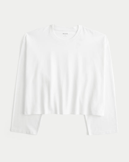 Hollister Boxy Long-Sleeve Crew T-Shirt