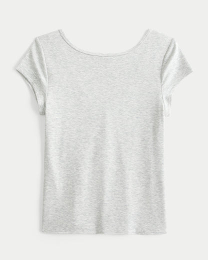 Hollister Must-Have Basic Reversible V-Neck / Slash-Neck T-Shirt
