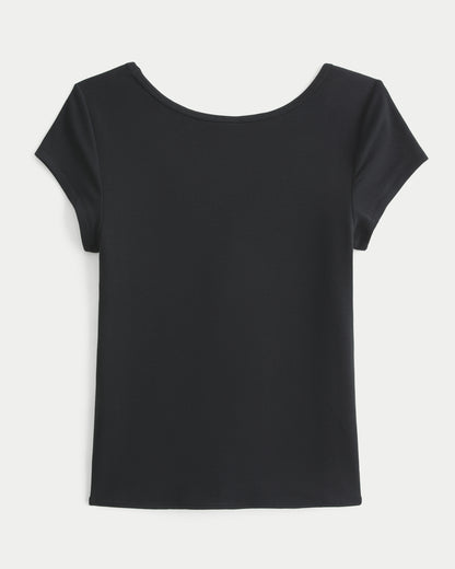 Hollister Must-Have Basic Reversible V-Neck / Slash-Neck T-Shirt