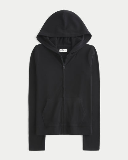 Hollister Seamless Fabric Zip-Up Hoodie