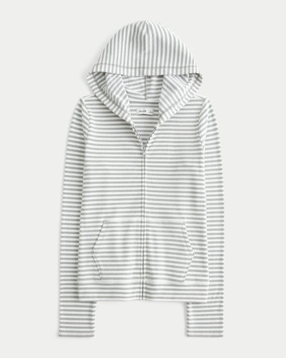 Hollister Seamless Fabric Zip-Up Hoodie