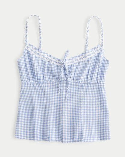 Hollister Linen-Blend Tie Front Cami