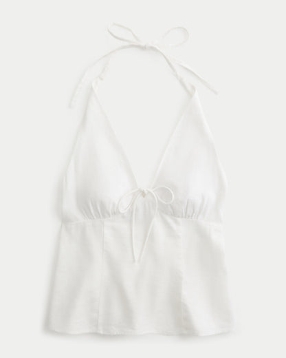 Hollister Linen-Blend Halter Top