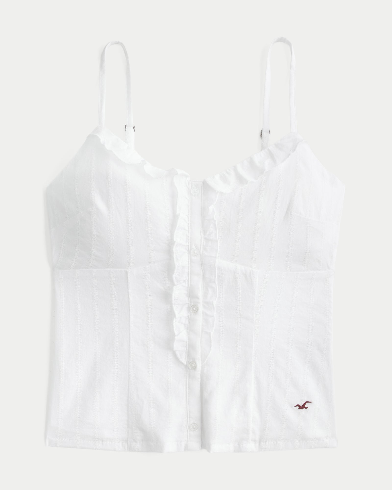 Hollister Textured Ruffle Icon Top