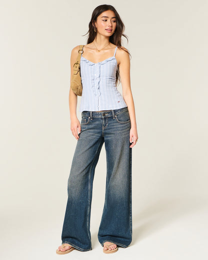 Hollister Textured Ruffle Icon Top