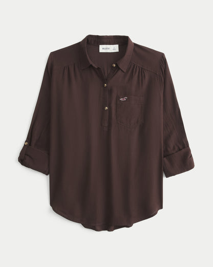 Hollister Easy Popover Shirt