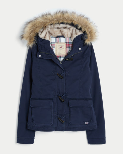 Hollister Faux Fur-Lined Toggle Jacket