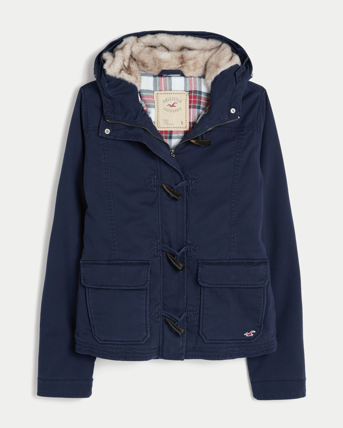 Hollister Faux Fur-Lined Toggle Jacket