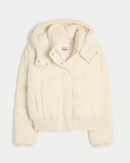 Hollister Hollister Feel Good Sherpa Puffer Jacket