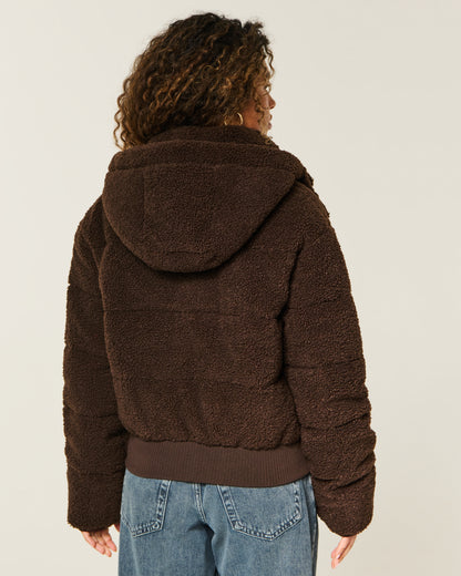Hollister Hollister Feel Good Sherpa Puffer Jacket