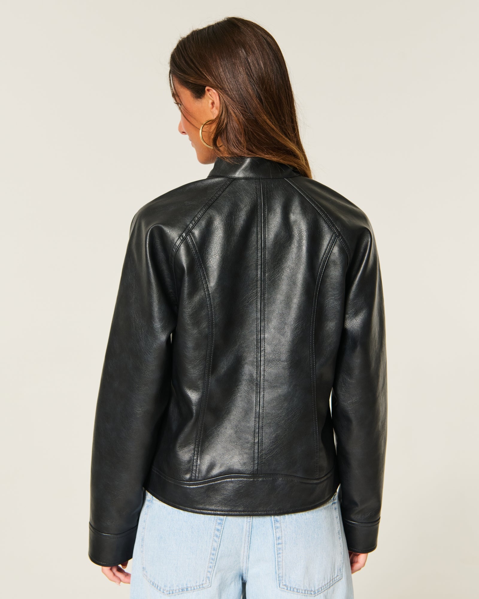 Hollister Faux Leather Moto Jacket