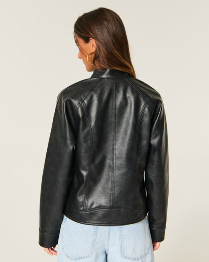 Hollister Faux Leather Moto Jacket