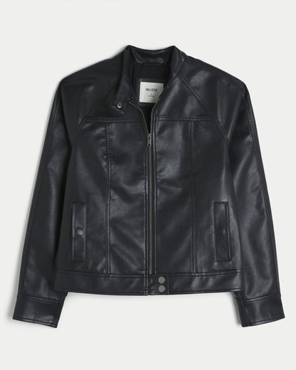 Hollister Faux Leather Moto Jacket