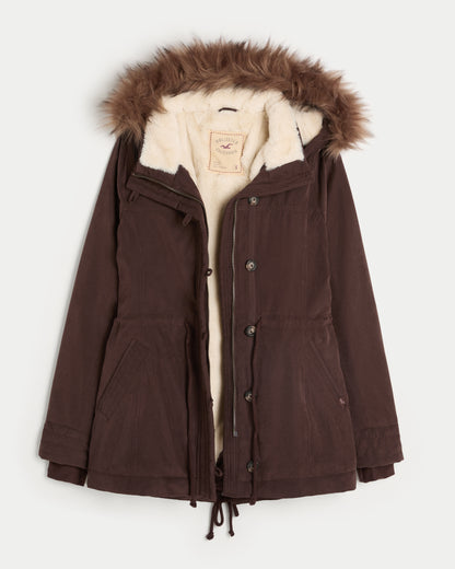 Hollister Faux Fur-Lined Parka