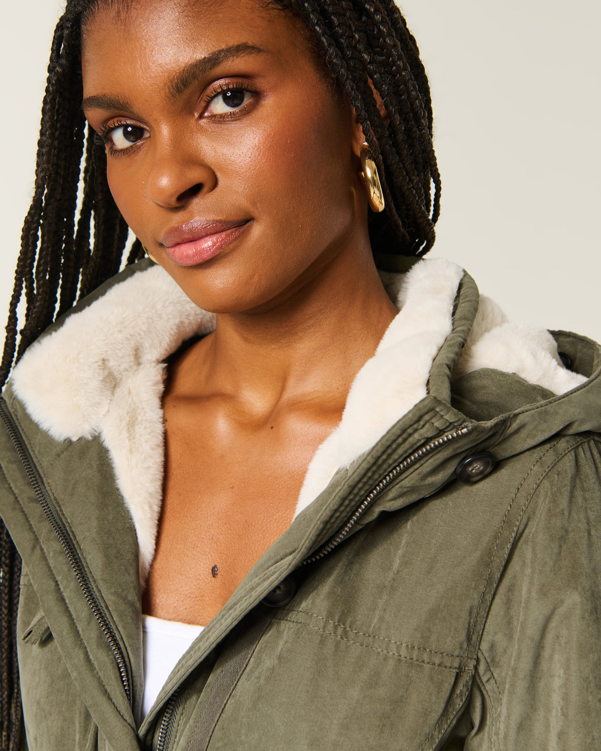 Hollister Faux Fur-Lined Parka