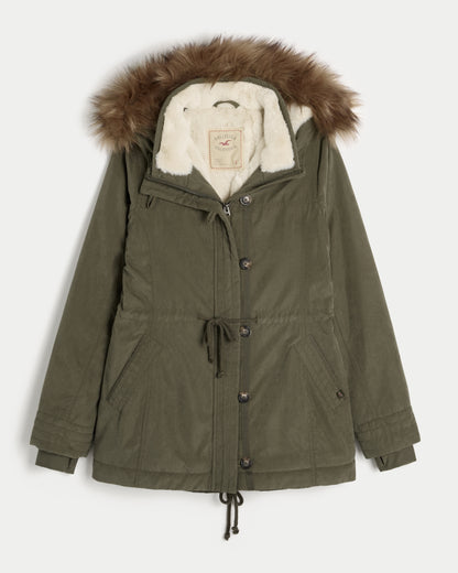 Hollister Faux Fur-Lined Parka