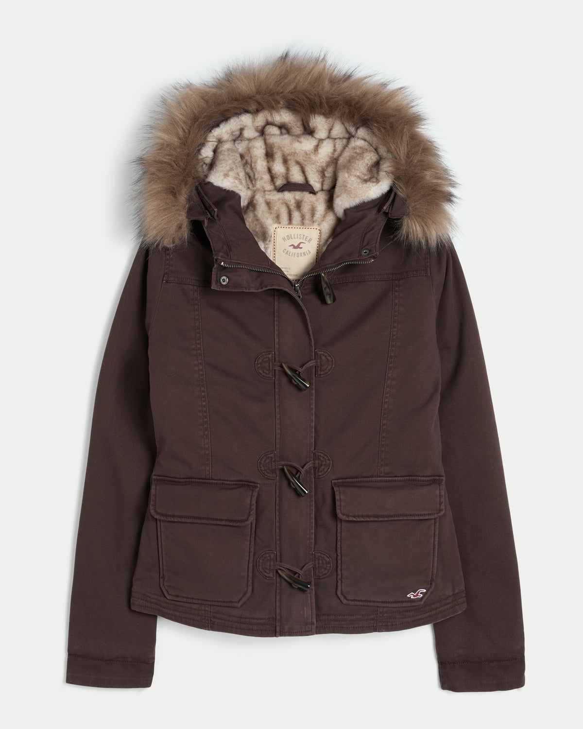 Hollister Faux Fur-Lined Toggle Jacket