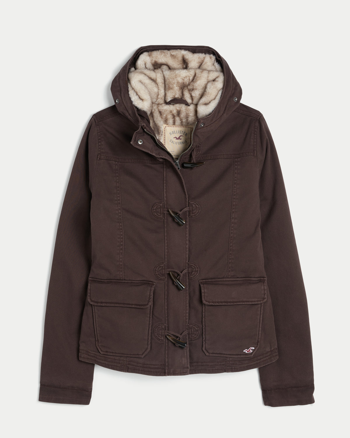 Hollister Faux Fur-Lined Toggle Jacket
