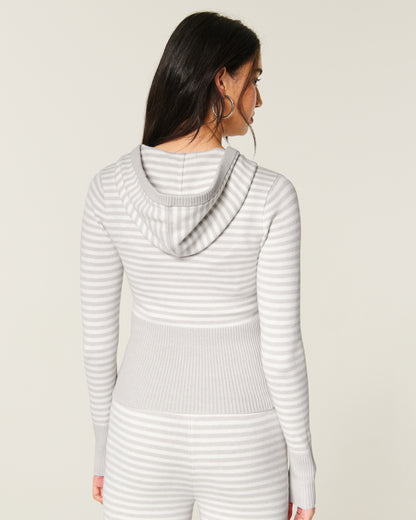 Hollister Sweater-Knit Zip-Up Hoodie