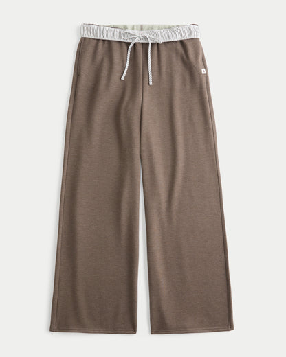 Hollister Low-Rise Wide-Leg Knit Pants
