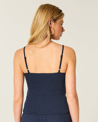 Hollister Pointelle Wrap Tank