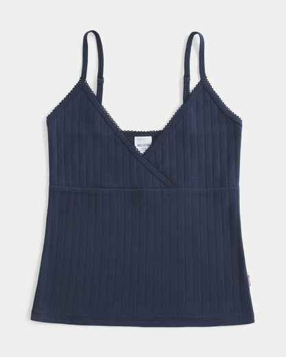 Hollister Pointelle Wrap Tank