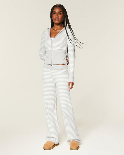 Hollister Low-Rise Sweater-Knit Straight Pants