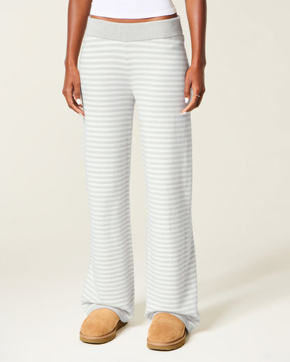 Hollister Low-Rise Sweater-Knit Straight Pants