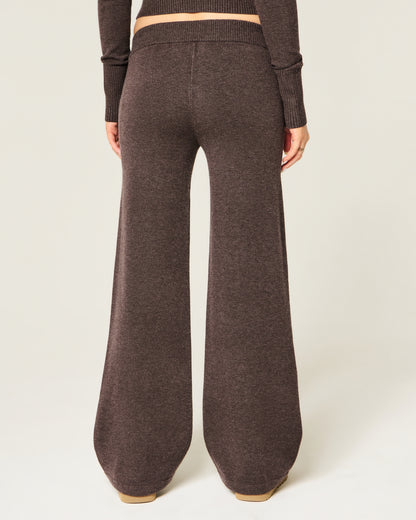 Hollister Low-Rise Sweater-Knit Straight Pants