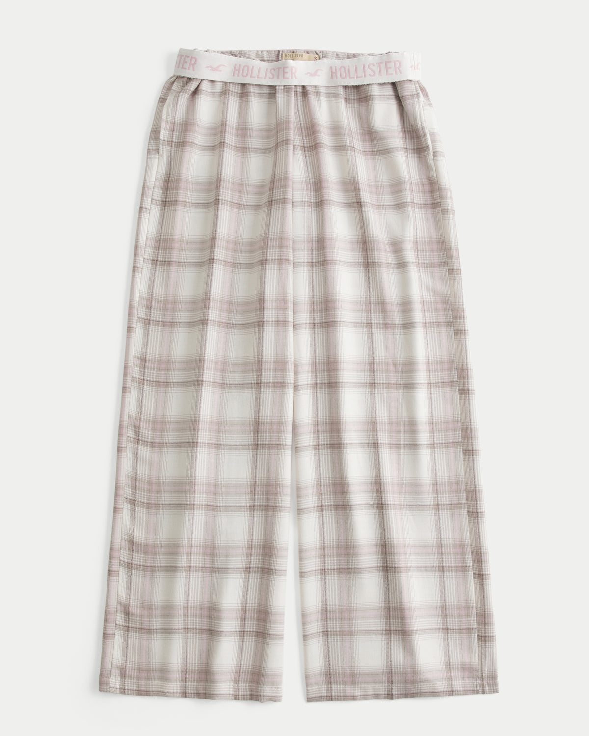 Hollister Low-Rise Logo Waist Flannel Pants