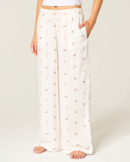 Hollister Low-Rise Logo Waist Flannel Pants