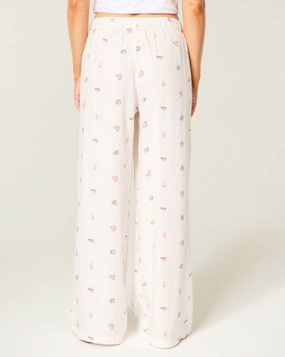 Hollister Low-Rise Logo Waist Flannel Pants