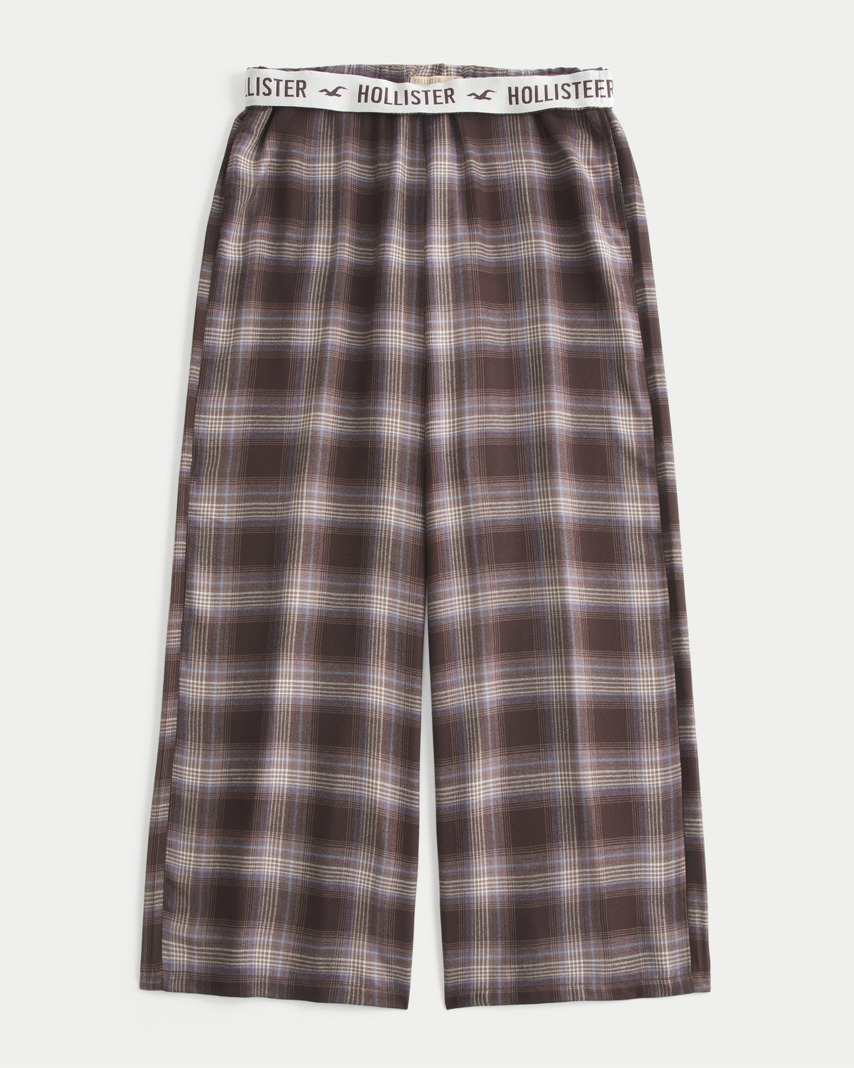 Hollister Low-Rise Logo Waist Flannel Pants