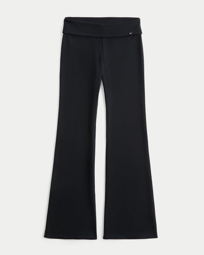 Hollister Hollister Callie Reversible Knit Foldover Flare Pants