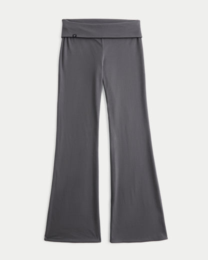 Hollister Hollister Callie Reversible Knit Foldover Flare Pants