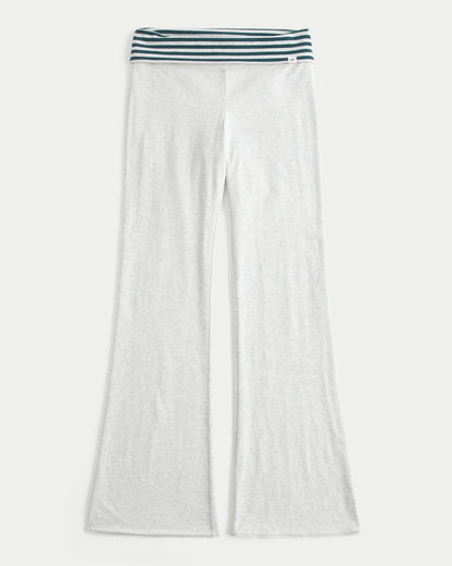 Hollister Hollister Callie Reversible Knit Foldover Flare Pants