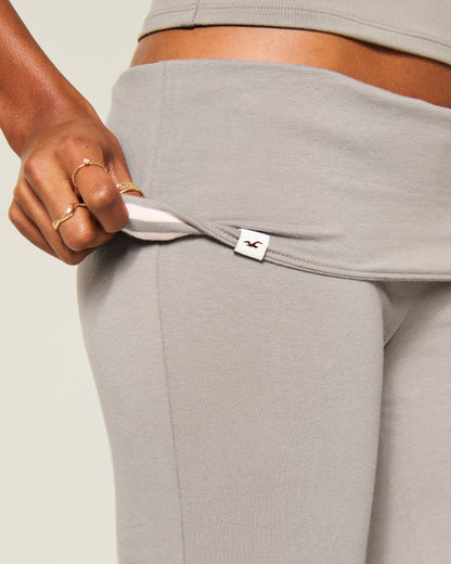 Hollister Hollister Callie Reversible Knit Foldover Flare Pants