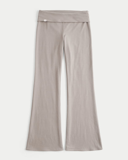 Hollister Hollister Callie Reversible Knit Foldover Flare Pants