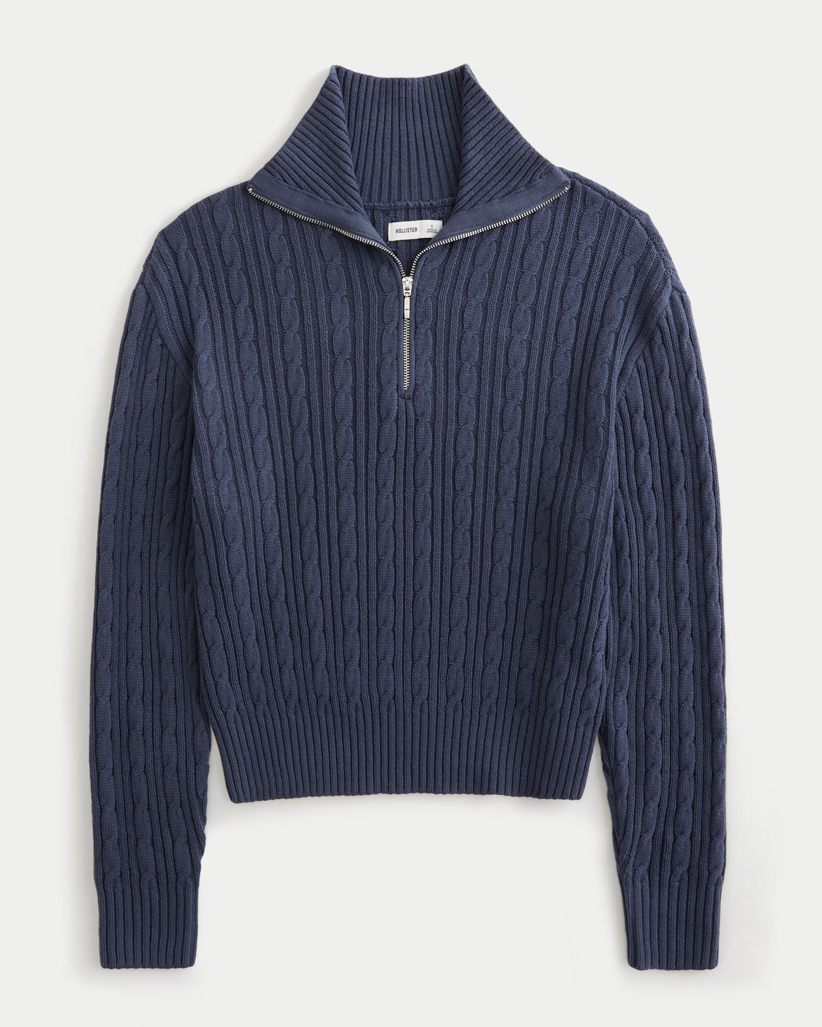 Hollister Easy Cable-Knit Half-Zip Sweater