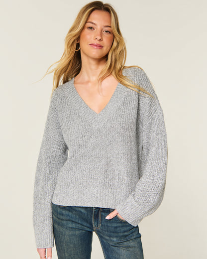 Hollister Easy V-Neck Shaker Sweater