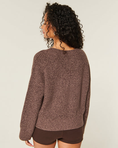 Hollister Easy V-Neck Shaker Sweater