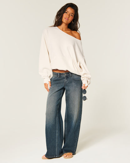 Hollister Hollister Feel Good Easy Off-the-Shoulder Sweatshirt