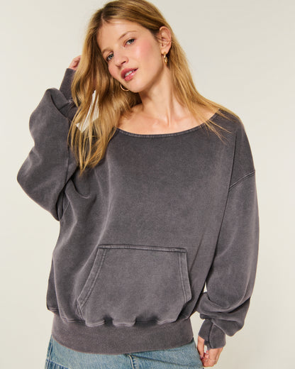 Hollister Hollister Feel Good Easy Off-the-Shoulder Sweatshirt