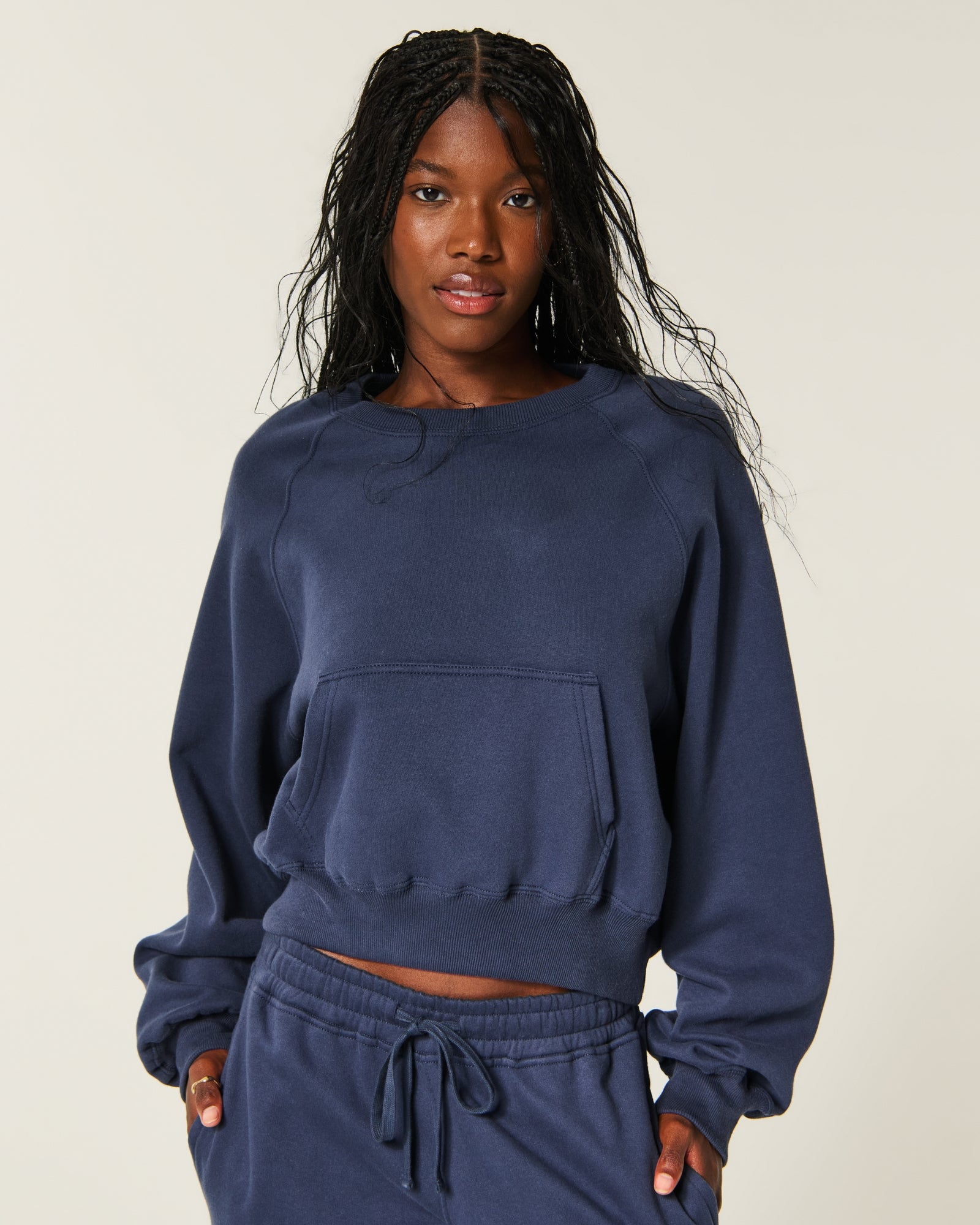 Hollister Hollister Cotton Collection Classic Raglan Crew Sweatshirt