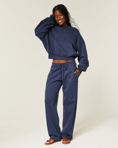 Hollister Hollister Cotton Collection Classic Raglan Crew Sweatshirt
